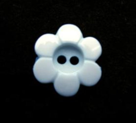 B13148 15mm Baby Blue Flower Shaped 2 Hole Button - Ribbonmoon