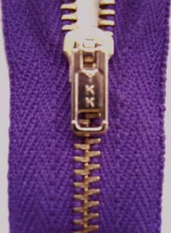 Z2174 YKK 18cm Purple Pin Lock No.3 Closed End Zip with Metal Teeth - Ribbonmoon