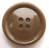 B11733 22mm Fawn Brown Glossy 4 Hole Button - Ribbonmoon