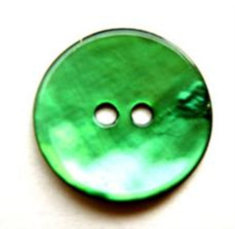 B11620 18mm Bottle Green Akoya Shell 2 Hole Button