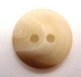 B5059L 15mm Naturals-Mushroom Beige Bone Sheen 2 Hole Button