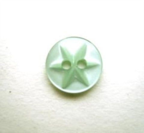 B13452 11mm Aqua 2 Hole Polyester Star Button - Ribbonmoon