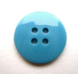 B11326 18mm Dark Turquoise Glossy 4 Hole Button - Ribbonmoon