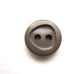 B13513 14mm Mid Grey Goss 2 Hole Button - Ribbonmoon