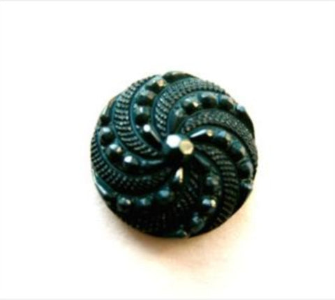 B8492 15mm Deep Jade Green Textured Shank Button - Ribbonmoon