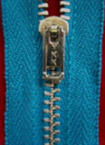 Z2176 YKK 18cm Deep Peacock Blue Pin Lock No.3 Closed End Zip,Metal Teeth - Ribbonmoon