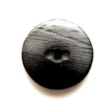 B6953 15mm Black and Pearlised Grey 2 Hole Button - Ribbonmoon