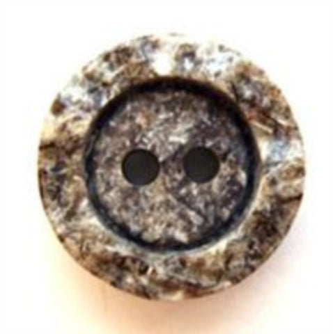 B6680 17mm Browns and Naturals Stone Effect Matt Centre 2 Hole Button - Ribbonmoon