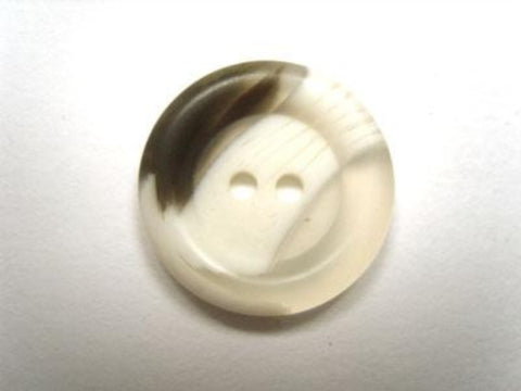 B15351 15mm Bridal White, Ice and Grey Bone Sheen 2 Hole Button - Ribbonmoon