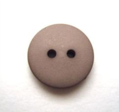 B9663 15mm Taupe Matt Finish 2 Hole Button - Ribbonmoon