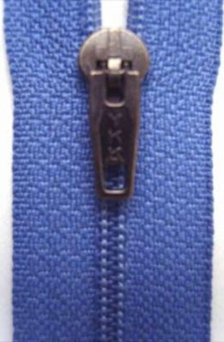 Z3390 YKK 18cm Deep Dusky Blue Nylon Pin Lock No.2 Closed End Zip - Ribbonmoon