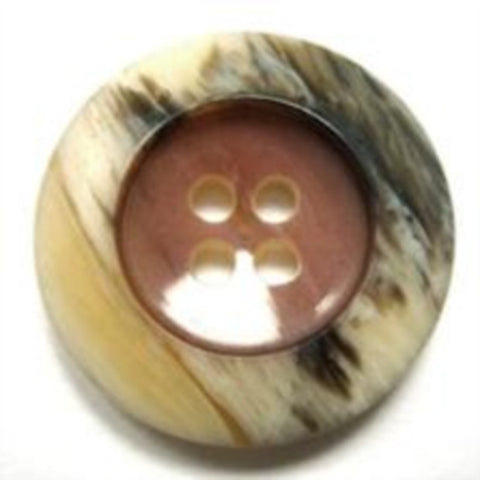 B11262 22mm Light Brown Aaran 4 Hole Button - Ribbonmoon