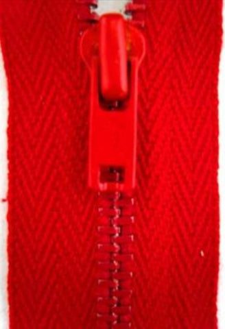 Z3769 YKK 20cm Bright Red Closed End Zip No.3, Metal Teeth - Ribbonmoon