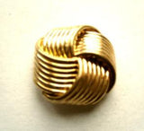 B11018 18mm Gold Gilded Poly Metal Effect Knot Shank Button