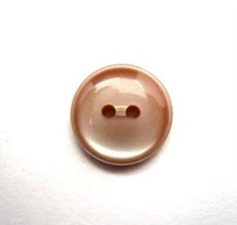 B11755 14mm Tonal Ecru Browns Pearlised Domed 2 Hole Button - Ribbonmoon