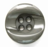 B6004 18mm Deep Battleship Grey Glossy 4 Hole Button - Ribbonmoon