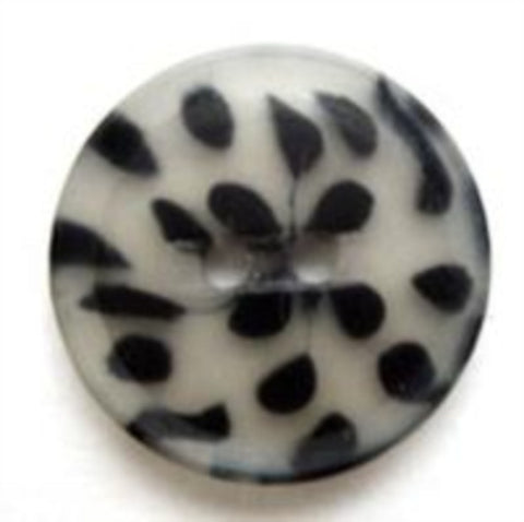 B6727 18mm Translucent Blue Grey and Dark Navy 2 Hole Button - Ribbonmoon