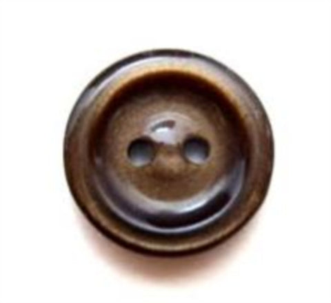 B6607 15mm Tonal Brown and Beige High Gloss 2 Hole Button - Ribbonmoon