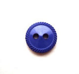 B9716 11mm Dark Royal Blue Mill Edge Gloss 2 Hole Button - Ribbonmoon