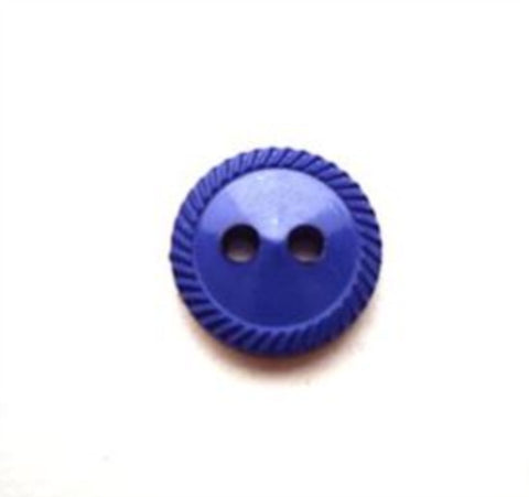 B9716 11mm Dark Royal Blue Mill Edge Gloss 2 Hole Button - Ribbonmoon