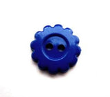 B13175 14mm Dark Royal Blue Gloss 2 Hole Button - Ribbonmoon