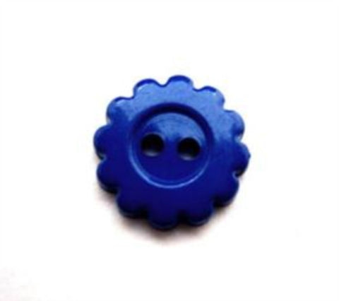 B13175 14mm Dark Royal Blue Gloss 2 Hole Button - Ribbonmoon