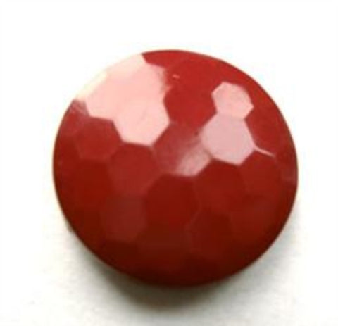 B10590 19mm Russet Red Domed Honeycomb Shank Button - Ribbonmoon