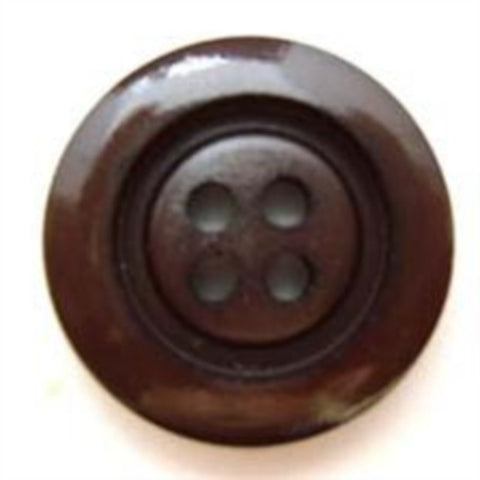 B5256 19mm Dark Brown Matt Centre 4 Hole Button - Ribbonmoon