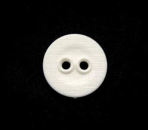 B15598 13mm Brilliant White Lightly Textured Linen Effect 2 Hole Button - Ribbonmoon