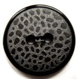 B15794 23mm Black Lightly Textured Matt Design 2 Hole Button - Ribbonmoon