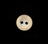 B16627 11mm Tonal Pale Cream Bone Sheen 2 Hole Button - Ribbonmoon