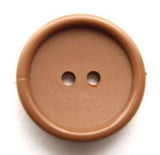 B11427 21mm Pastel Brown Matt Centre 2 Hole Button - Ribbonmoon