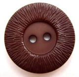 B5037 25mm Congo Brown Textured Rim 2 Hole Button - Ribbonmoon