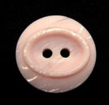 B15948 19mm Pale Pink Semi Pearlised Shimmer Oval Centre 2 Hole Button - Ribbonmoon