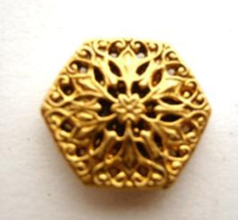 B9596 18mm Gold Metal Alloy Shank Button - Ribbonmoon