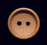 B18033 14mm Light Brown Matt Centre 2 Hole Button - Ribbonmoon