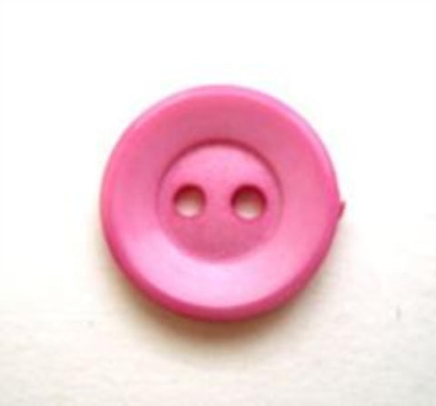 B8071 14mm Hot Pink Matt Centre-Gloss Rim Nylon 2 Hole Button