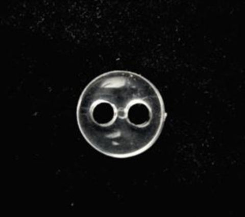 B17414 11mm Clear Polyester 2 Hole Backing Button - Ribbonmoon