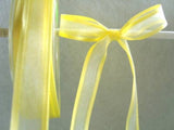 R6042 15mm Lemon Sheer Elegance Ribbon with Satin Borders by Berisfords - Ribbonmoon