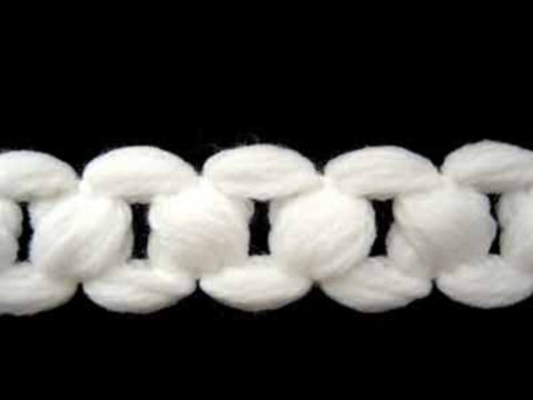 FT354 25mm White Thick Woolly Braid