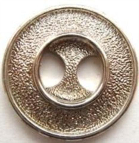 B4156 28mm Gilded Silver Poly Textured 2 Hole Button - Ribbonmoon