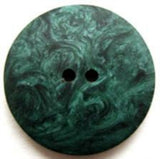 B13360 23mm Tonal Petrol and Jade Green Soft Sheen 2 Hole Button - Ribbonmoon