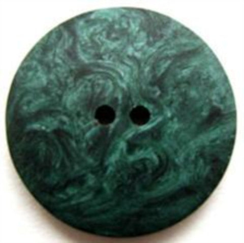 B13360 23mm Tonal Petrol and Jade Green Soft Sheen 2 Hole Button - Ribbonmoon