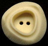 B15400 24mm Cream Bone Sheen Chunky Textured 2 Hole Button - Ribbonmoon