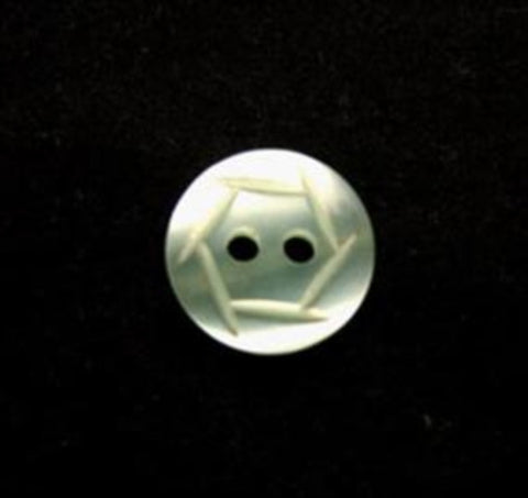 B13457 11mm Pale Mint Tinted Polyester 2 Hole Button - Ribbonmoon