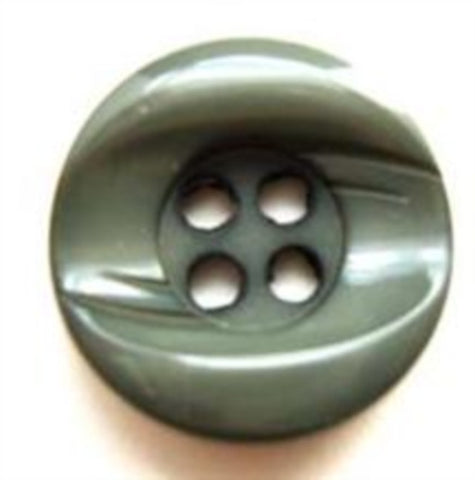 B5586 18mm Dusky Green Grye Gloss Chunky 4 Hole Button - Ribbonmoon