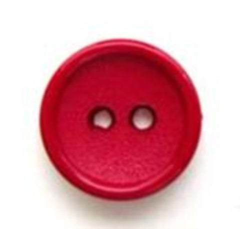 B5849 14mm Pale Cardinal Red Matt Centre 2 Hole Button - Ribbonmoon