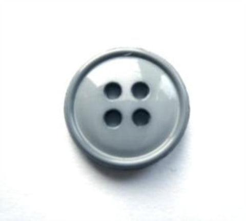 B17470 15mm Mid Blue Grey Gloss Nylon 4 Hole Button