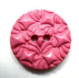 B16339 20mm Deep Hot Pink Textured 2 Hole Button - Ribbonmoon