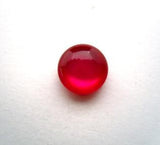 B17079 11mm Cardinal Red Domed Button, Hole Built into the Back - Ribbonmoon